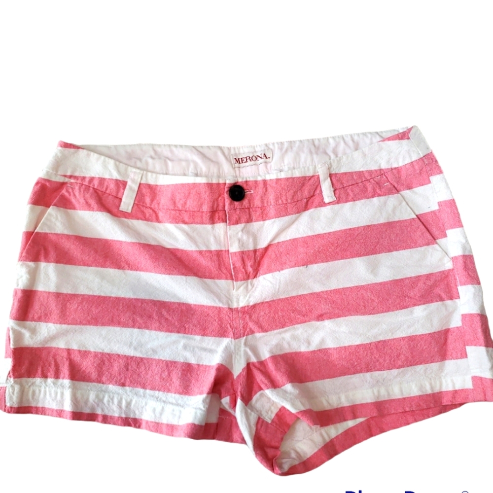 Merona red and white stripe shorts